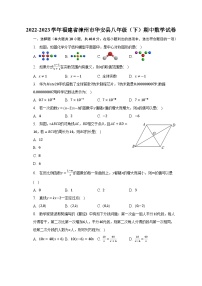 2022-2023学年福建省漳州市华安县八年级（下）期中数学试卷（含解析）