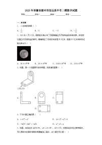 2023年安徽省滁州市定远县中考二模数学试题（含解析）