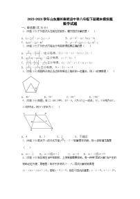 山东省枣庄市滕州市柴胡店镇柴胡店中学2022-2023学年八年级下册期末模拟题数学试题