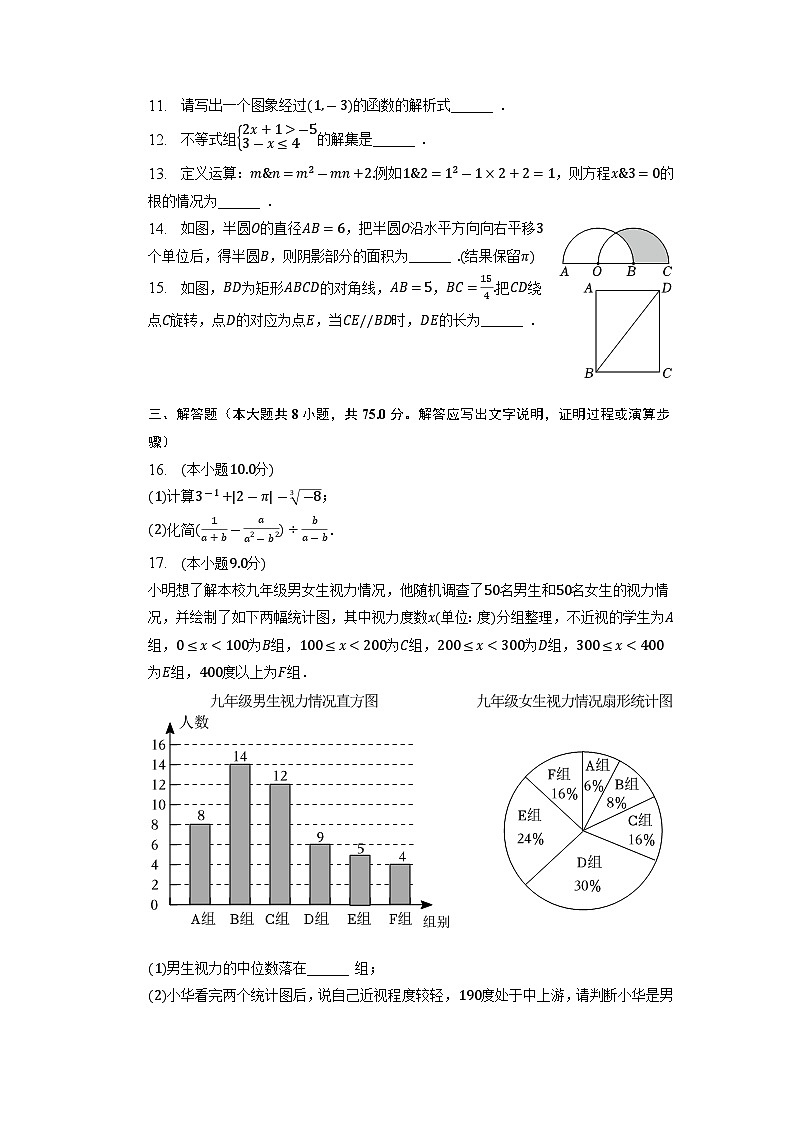 2023年河南省信阳市中考数学二模试卷+03