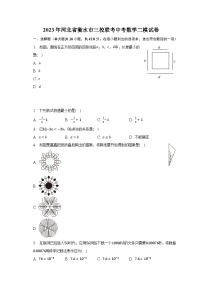 2023年河北省衡水市三校联考中考数学二模试卷(含解析）