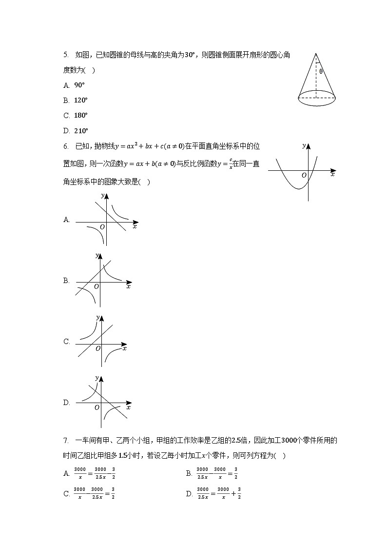 2023年山东省东营市广饶实验中学中考数学模拟试卷（5月份）（含解析）第2页