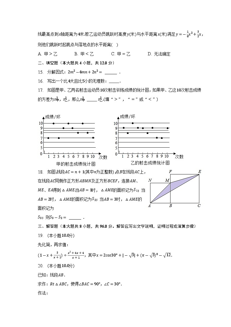 2023年内蒙古赤峰市红山区中考数学模拟试卷(含答案)第3页
