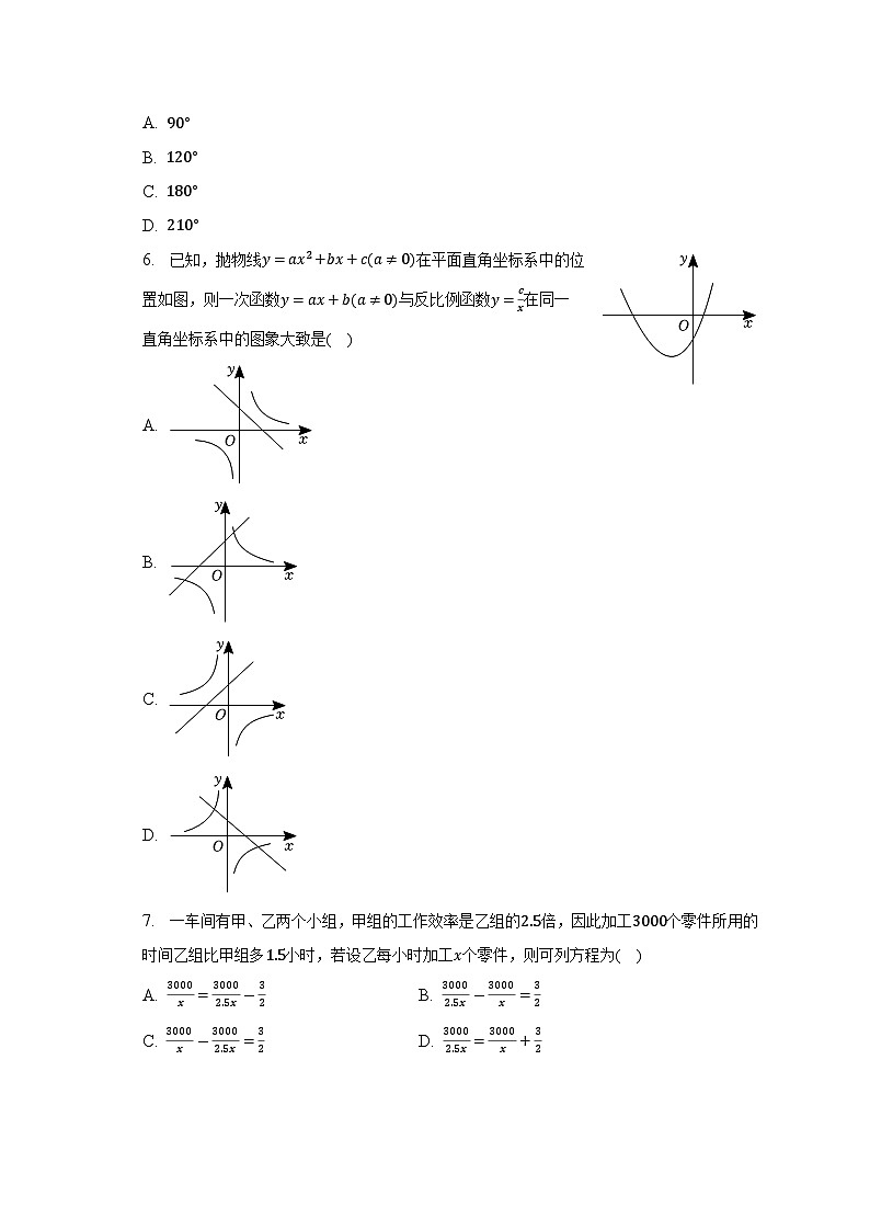 2023年山东省东营市广饶实验中学中考数学模拟试卷（5月份(含答案)第2页