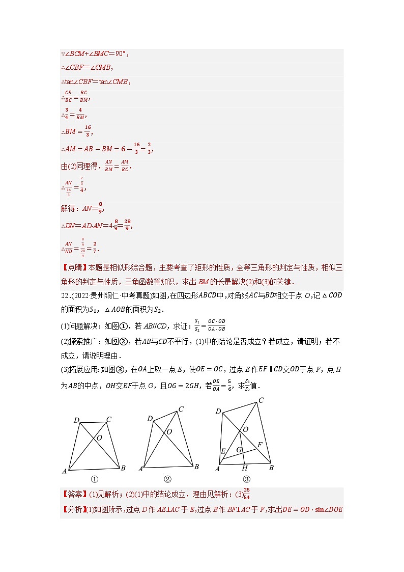专题27以相似为载体的几何综合问题-挑战2023年中考数学压轴题之学霸秘笈大揭秘（教师版含解析）第3页