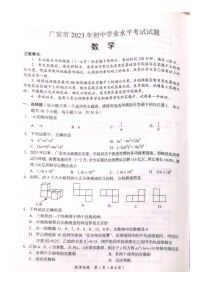 2023年四川省广安市中考真题数学试题