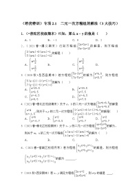 初中2.5 三元一次方程组及其解法（选学）随堂练习题