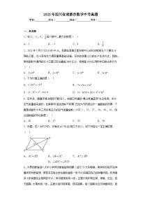 2023年四川省成都市数学中考真题（含解析）