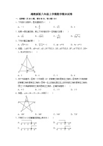 湘教版八年级上册数学期末试卷 (2)