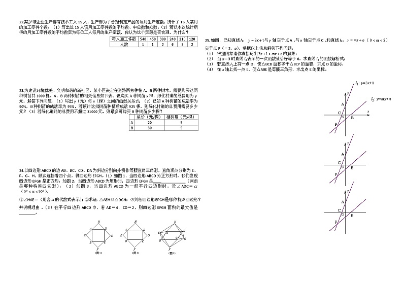 八年级下数学期末调研测试卷-三(附答案)第2页