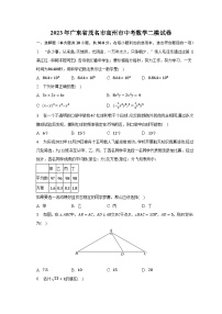 2023年广东省茂名市高州市中考数学二模试卷