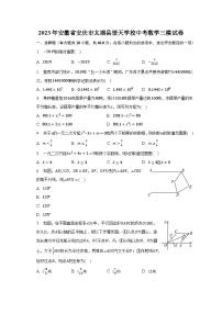 2023年安徽省安庆市太湖县望天学校中考数学三模试卷（含解析）