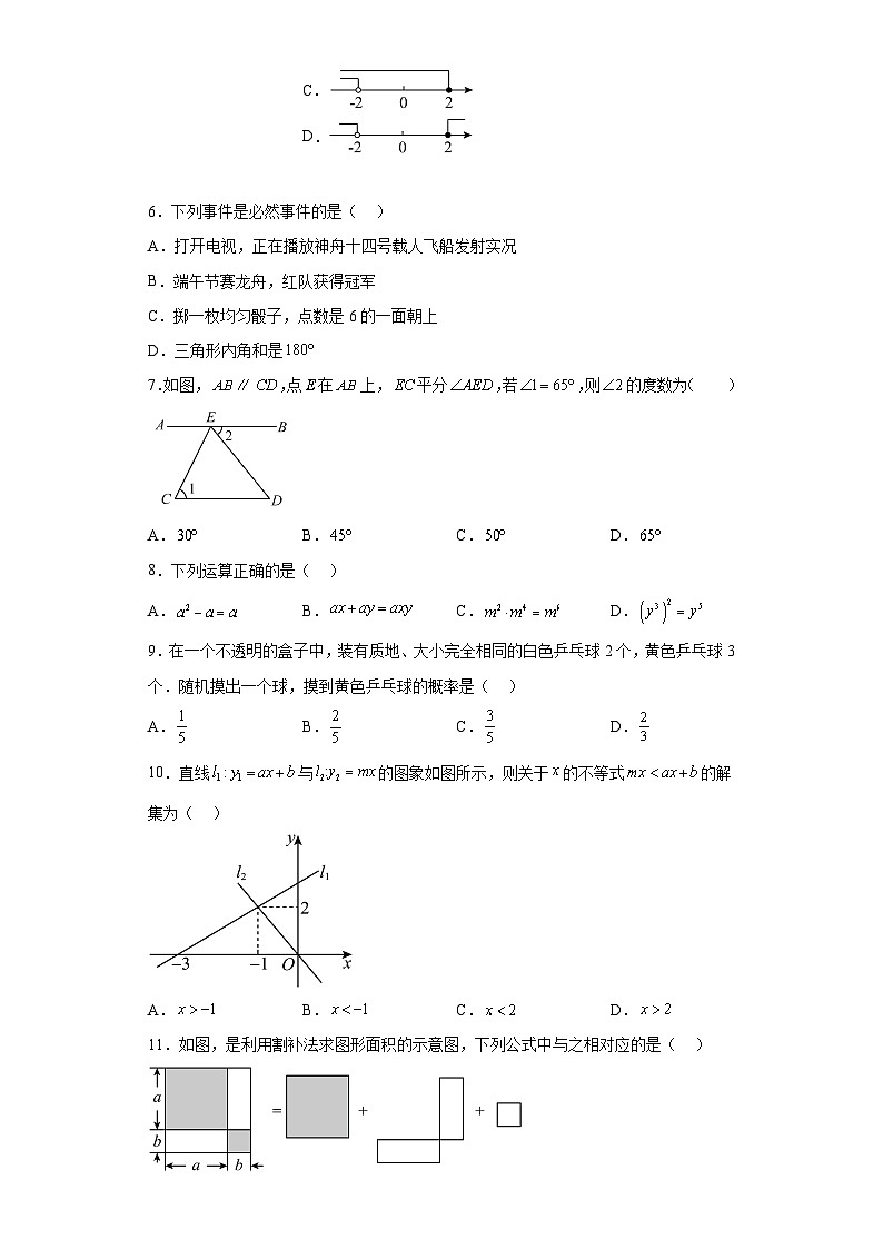 2023年广西中考考前最后一卷数学试卷(含答案)02