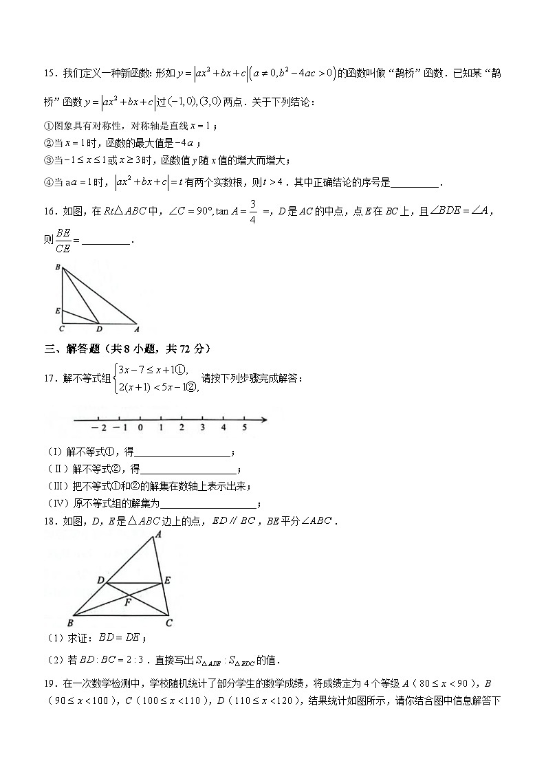 2023年湖北省武汉市新动力中考夺分数学试题(含答案)03