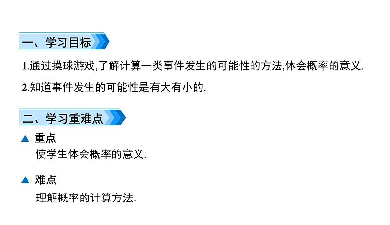 初中数学北师版七年级下册教学课件 第6章  概率初步 3课题　等可能事件的概率(1)02