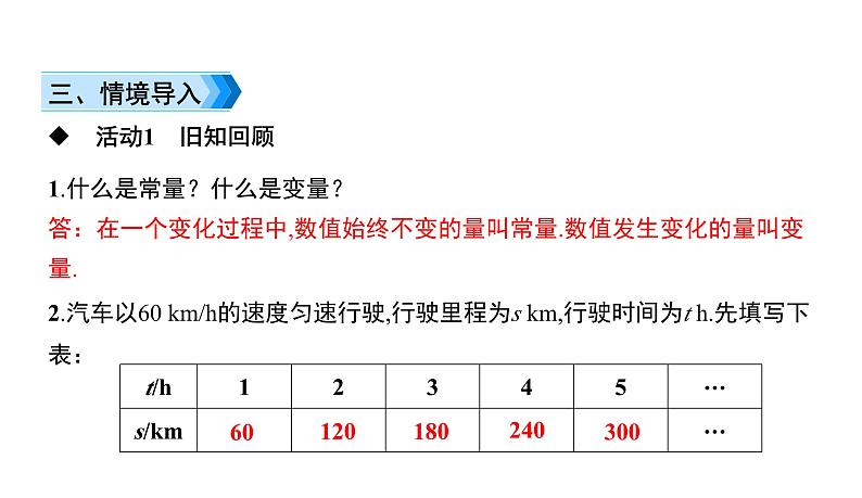 初中数学北师版七年级下册教学课件 第3章  变量之间的关系 2课题　用关系式表示的变量间关系03