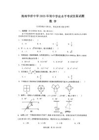 海南省+海口市+龙华区海南华侨中学2023年初中学业水平考试仿真试题数学试卷