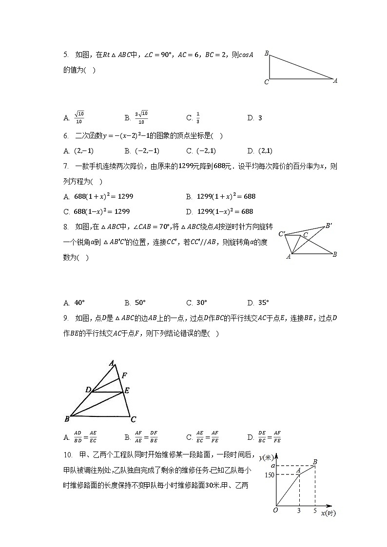 2023年黑龙江省哈尔滨市平房区中考数学二模试卷（含解析）02