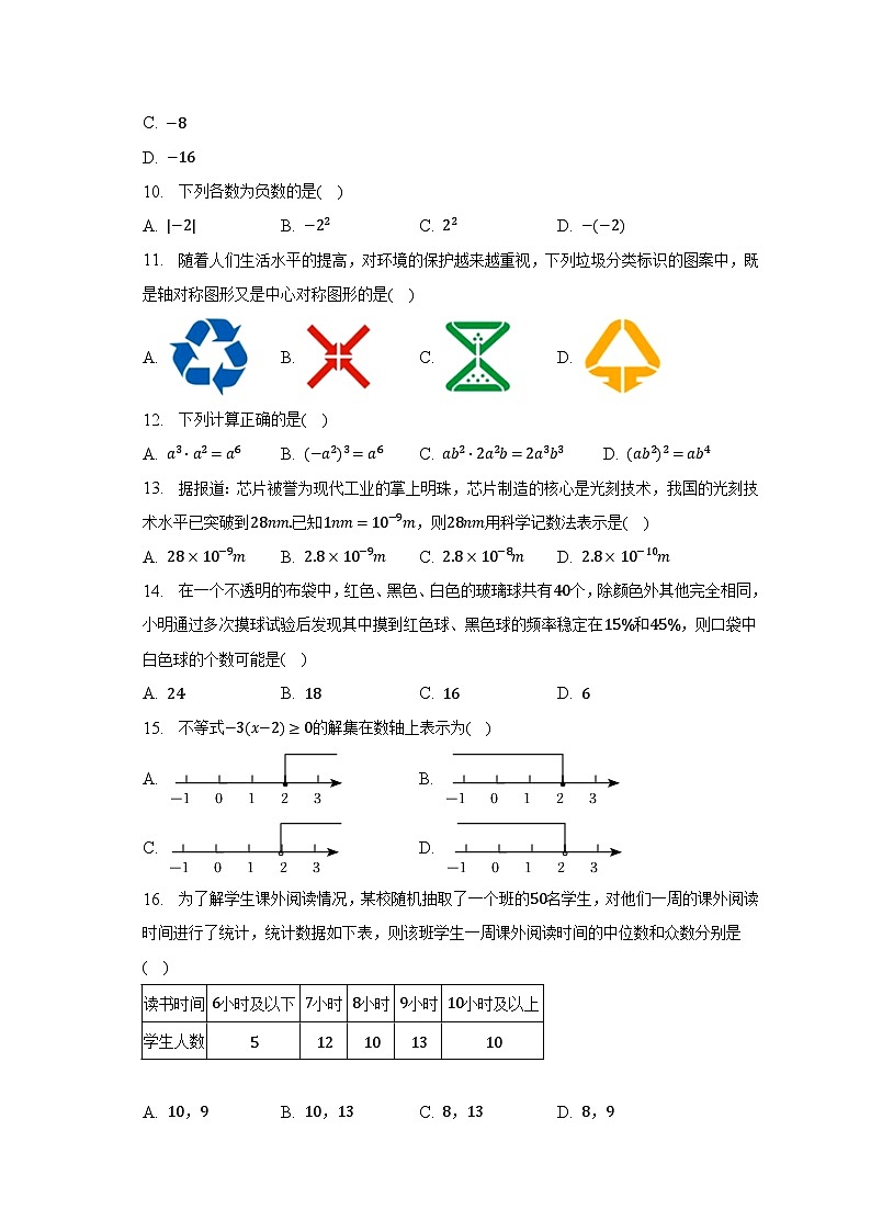 2023年湖南省株洲市荷塘区中考数学模拟试卷（5月份）（含解析）第3页