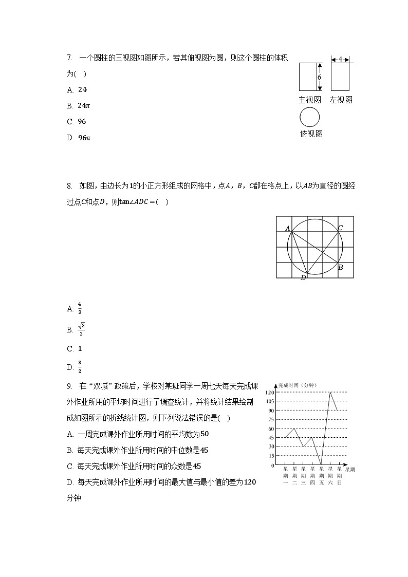 2023年内蒙古包头市青山区中考数学模拟试卷（5月份）(含答案)02