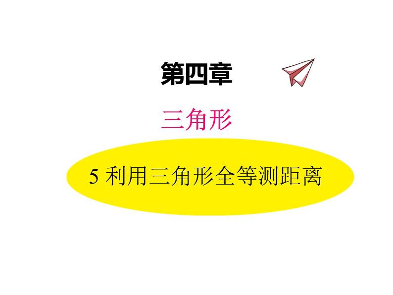 北师大版数学7年级下册课件 5  利用三角形全等测距离第1页