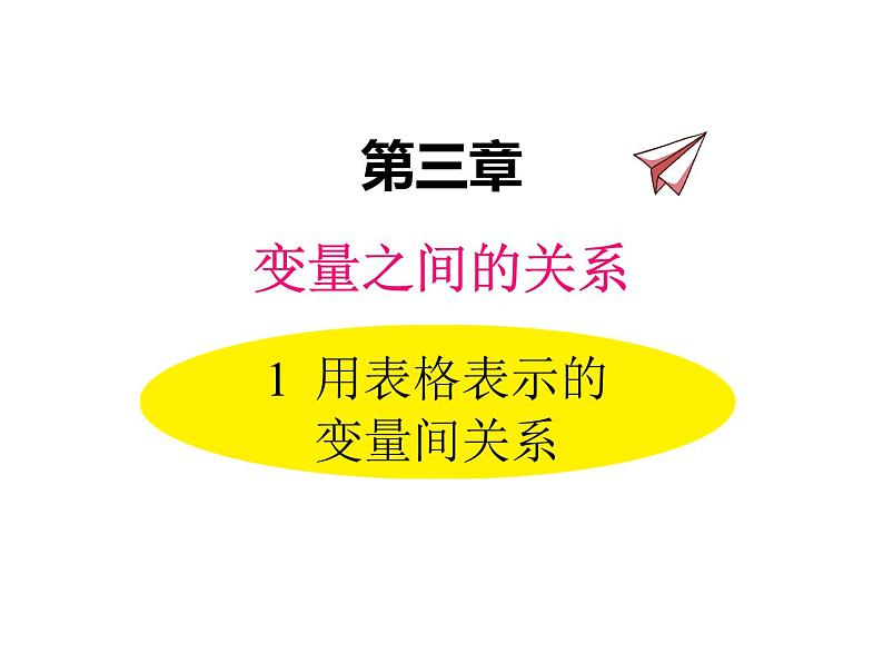 北师大版数学7年级下册课件 3-1 用表格表示的变量间关系第1页