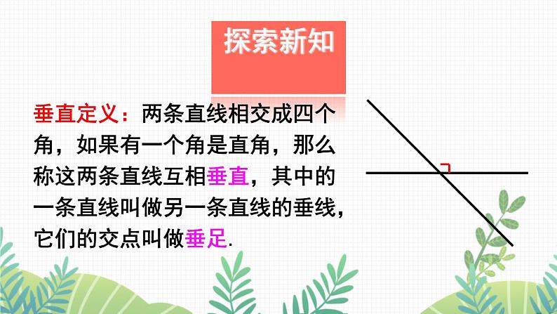 七年级下册数学（北师版）课件 第二章 相交线与平行线 1 两条直线的位置关系 第2课时 垂线第4页