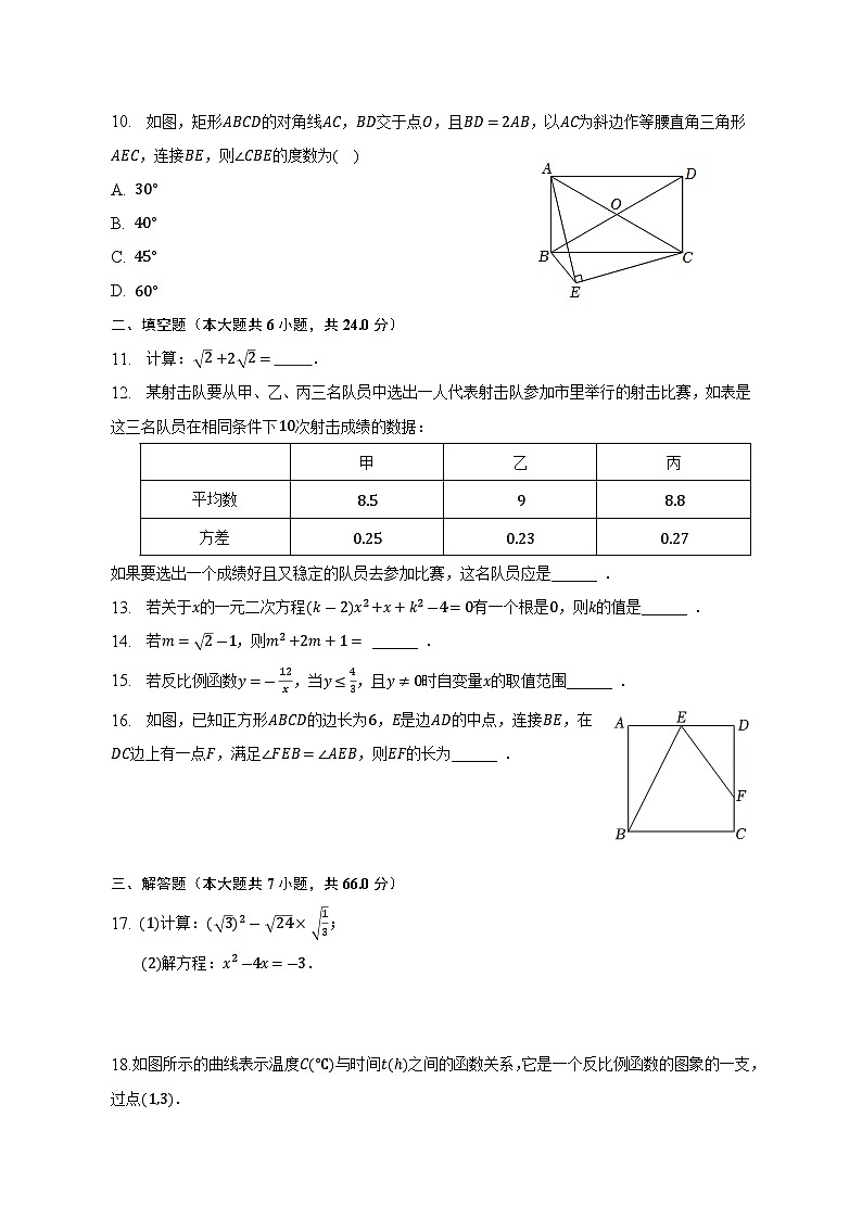 浙江省杭州市2022-2023学年八年级下学期数学期末复习试卷（含答案）第2页
