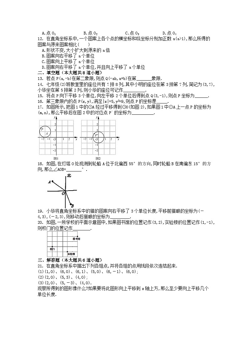人教版七年级下学期数学《平面直角坐标系》期末复习培优 试卷(无答案)第2页