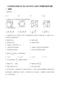 2021-2022学年江苏省徐州市铜山区八年级下学期期末考试数学试题（PDF版，含解析)