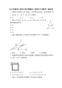 2023年黑龙江省佳木斯市桦南县三校四区中考数学一模试卷(含解析）