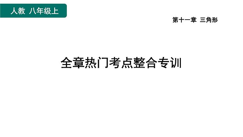 第11章 三角形 全章热门考点整合专训 人教版数学八年级上册课件第1页