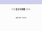 1.2 定义与命题 第1课时 浙教版数学八年级上册课件