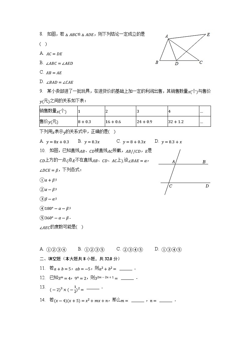 安徽省宿州市泗县2022-2023学年七年级下学期期中考试数学试卷(含解析)02