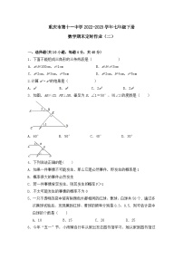 重庆市第十一中学2022-2023学年下学期七年级数学期末定时作业（二）