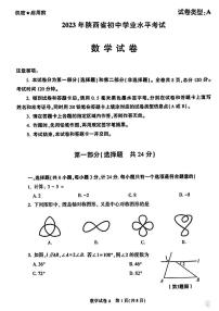 23陕西中考真题数学