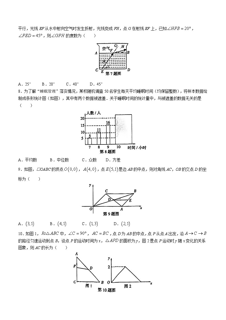 2023年河南省南阳市镇平县中考三模数学试题（含答案）第2页