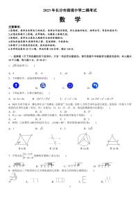 2023年长沙市雅境中学数学二模考试试卷（无答案版）