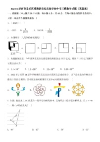 2023.6济南市章丘区博雅新世纪实验学校中考三模数学试题（无答案）