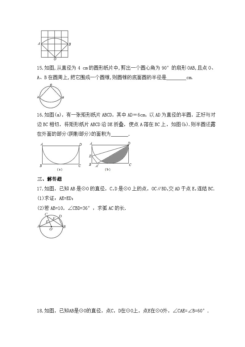2024年中考数学一轮复习《与圆有关的计算》考点课时精炼(含答案)第3页