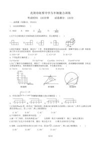 2023年辽宁省沈阳市虹桥初级中学九年级中考数学模拟试题