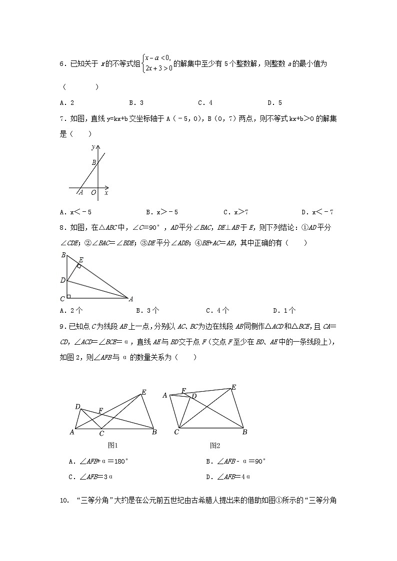 北师大版数学八年级下册期中培优训练（无答案）02
