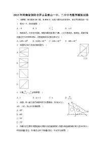 2023年河南省信阳市罗山县青山一中、二中中考数学模拟试卷（含解析）