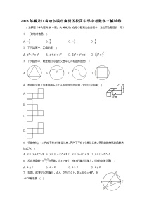 2023年黑龙江省哈尔滨市南岗区松雷中学中考数学三模试卷（含解析）