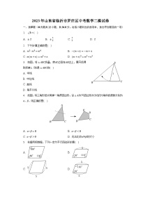 2023年山东省临沂市罗庄区中考数学二模试卷（含解析）