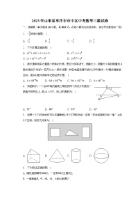2023年山东省枣庄市市中区中考数学三模试卷（含解析）