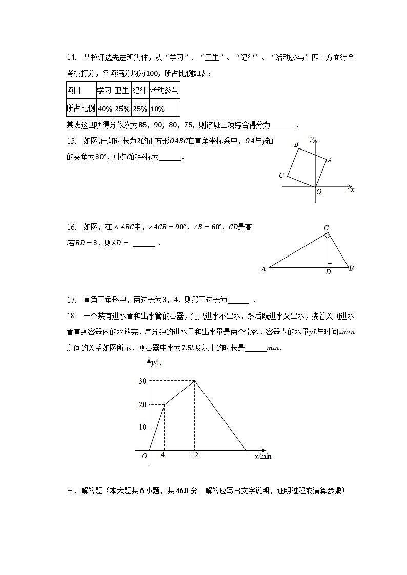 2022-2023学年四川省绵阳市江油市八校联考八年级（下）月考数学试卷（6月份）（含解析）03