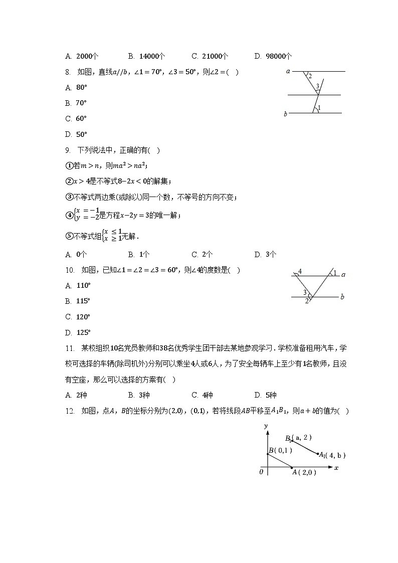 2022-2023学年四川省绵阳市江油市八校联考七年级（下）月考数学试卷（6月份）（含解析）02