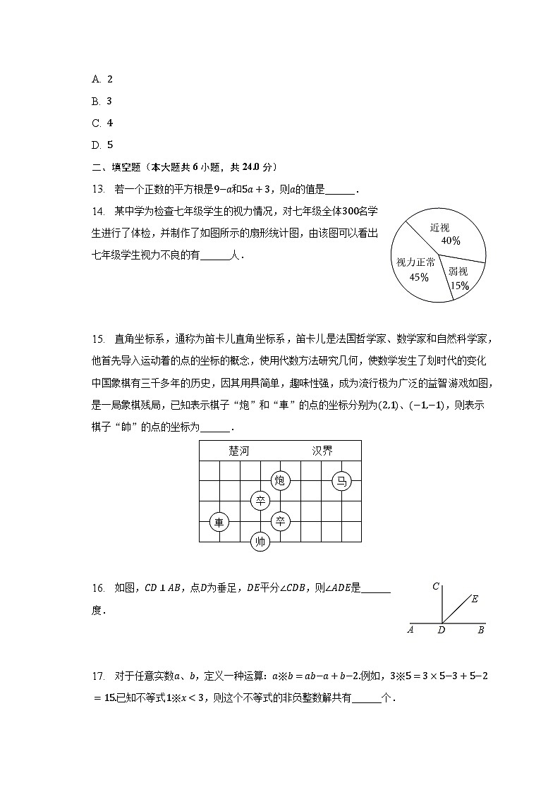 2022-2023学年四川省绵阳市江油市八校联考七年级（下）月考数学试卷（6月份）（含解析）03