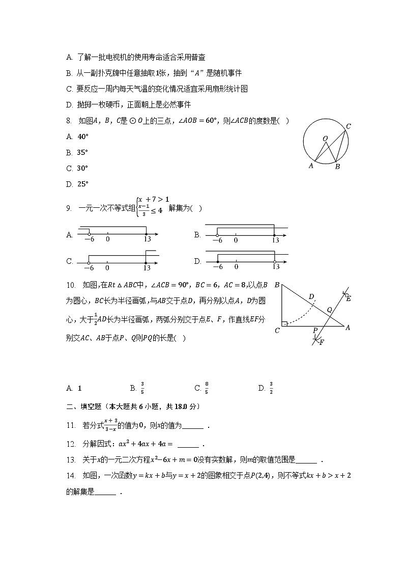 2023年湖南省长沙市雨花区南雅中学中考数学二模试卷02